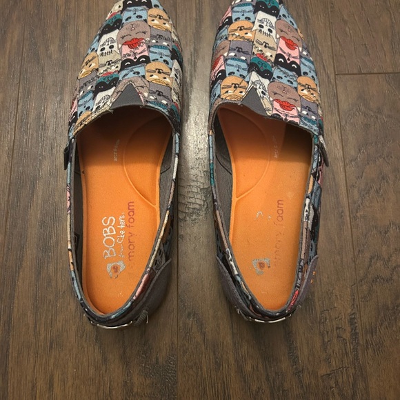 Skechers Women's Bob's for Cats Scratch Party Slip on Flats Memory Foam Size 8 - Picture 4 of 6